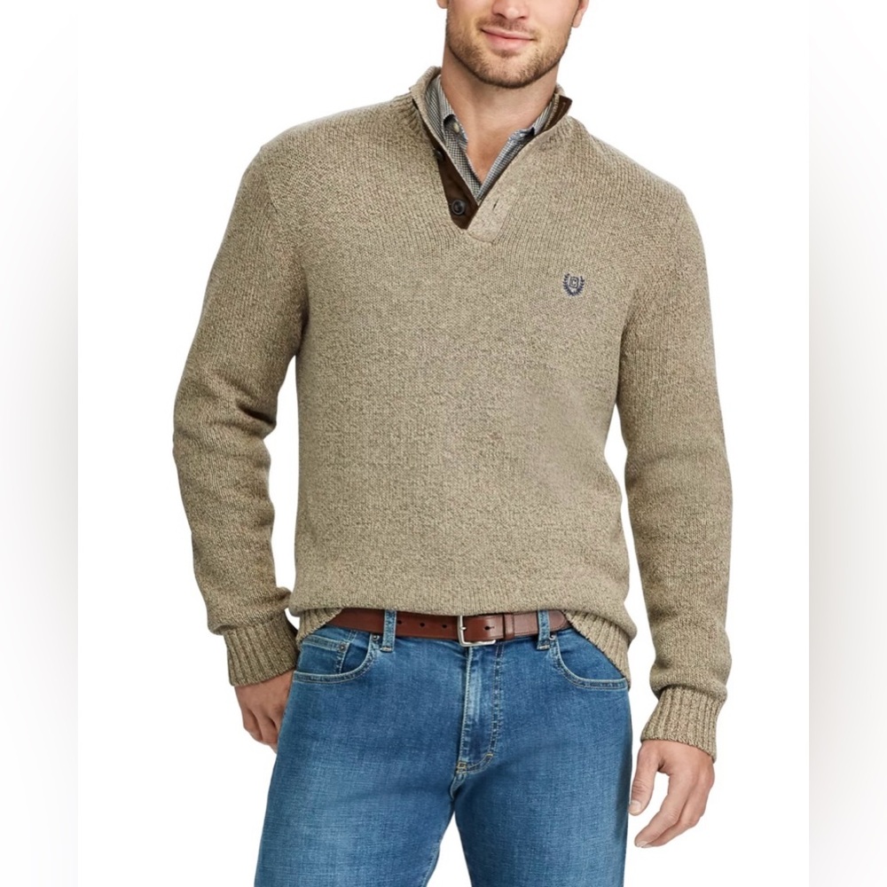 Chaps Men's Crewneck Sweater - Tan